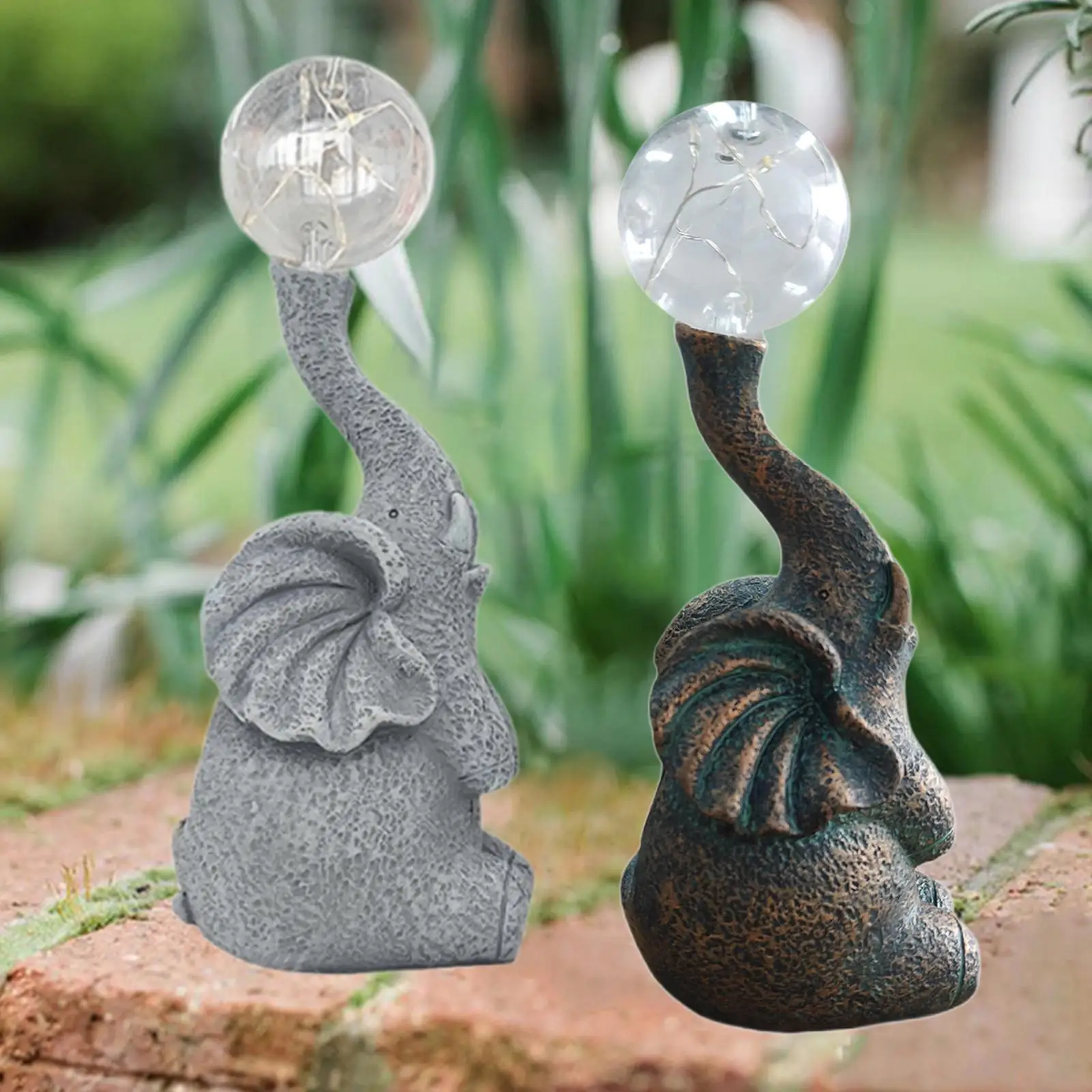 Outdoor Elephant Statue Resin Garden Sculpture Solar Figurine with Light Outdoor Decoration for Yard Patio
Outdoor Elephant Statue Resin Garden Sculpture Solar Figurine with Light Outdoor Decoration for Yard Patio