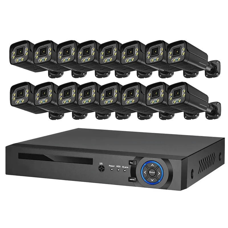 VMS APP 16CH 8mp 5mp POE Nvr Kit POE Nvr Camera CCTV Two-way Audio Security Camera Kit 4k Cctv POE Ip Camera System
VMS APP 16CH 8mp 5mp POE Nvr Kit POE Nvr Camera CCTV Two-way Audio Security Camera Kit 4k Cctv POE Ip Camera System