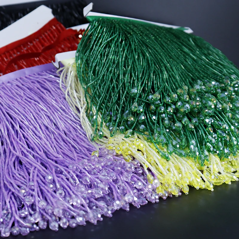 1/2Yards 15cm Beaded Rhinestone Fringe Tassels for Clothes Latin Dress Lace Trim Wedding Dresses Trimming DIY Sewing Accessories
1/2Yards 15cm Beaded Rhinestone Fringe Tassels for Clothes Latin Dress Lace Trim Wedding Dresses Trimming DIY Sewing Accessories