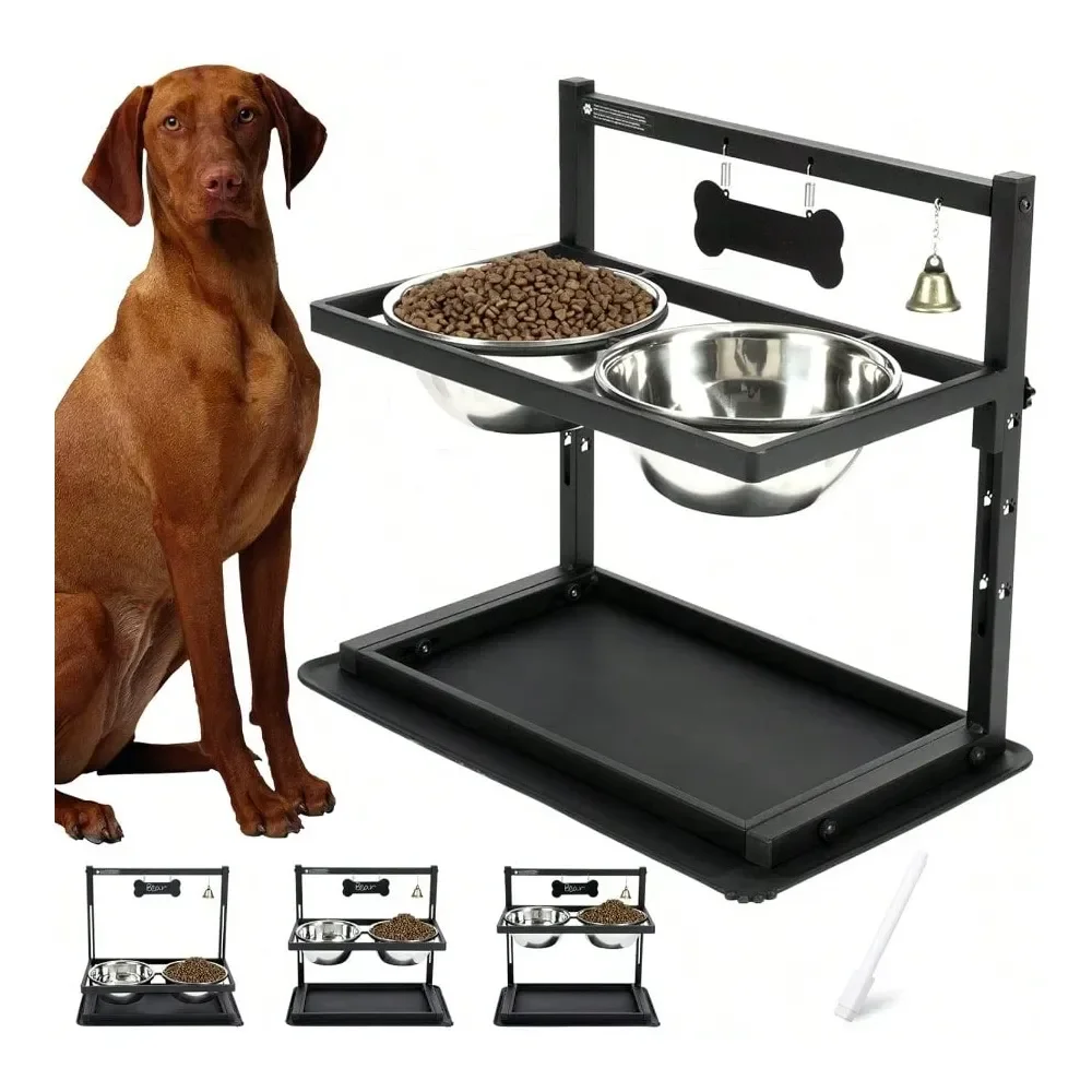 Dog Bowl Dog SuppliesDog Bowls Raised Stand For Large And Medium Dogs Adjustable Height With Two 58oz Stainless Steel Food Bowls
Dog Bowl Dog SuppliesDog Bowls Raised Stand For Large And Medium Dogs Adjustable Height With Two 58oz Stainless Steel Food Bowls