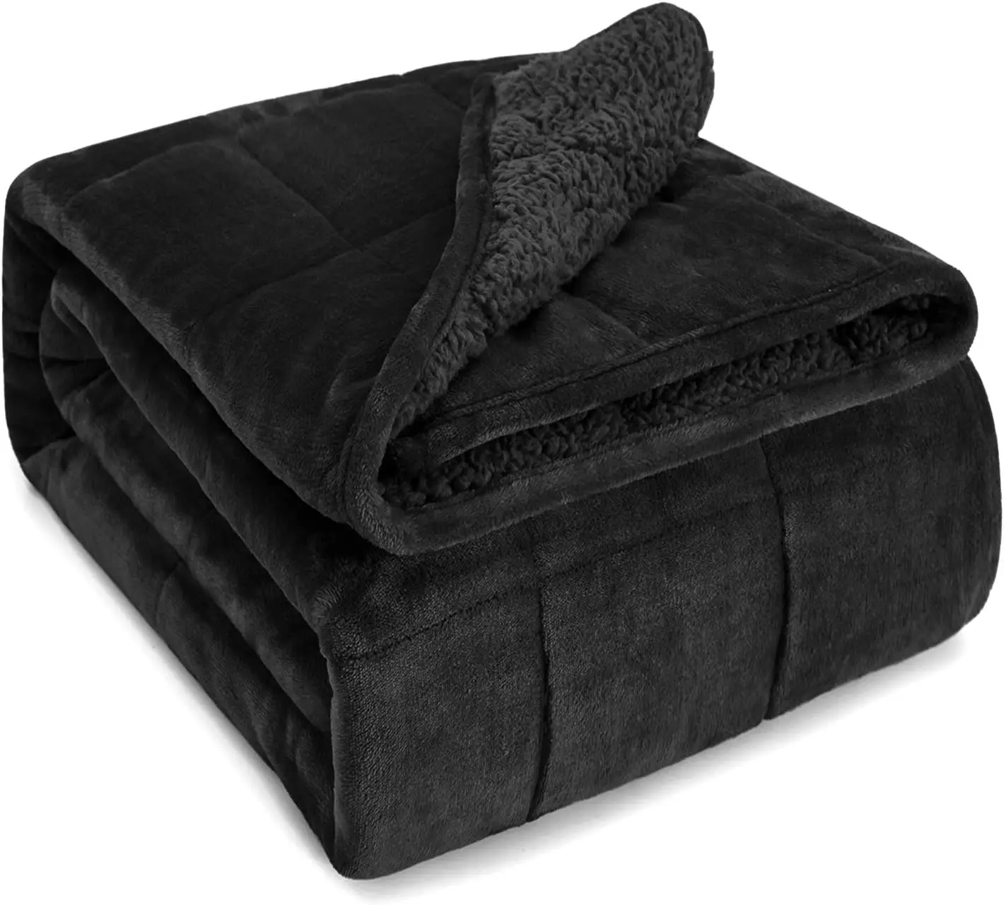 Queen Size Weighted Blanket, 15 lbs Sherpa Fleece Reversible for Deep Sleep, 60x80 Inches Black
Queen Size Weighted Blanket, 15 lbs Sherpa Fleece Reversible for Deep Sleep, 60x80 Inches Black