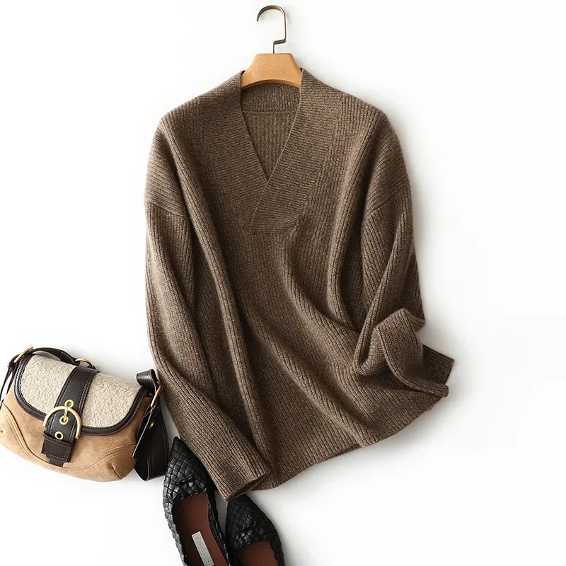 aliaga 100% cashmere v neck sweaters feamle fashion oversized ladies pullovers long sleeve europe style loose chic jumpers
aliaga 100% cashmere v neck sweaters feamle fashion oversized ladies pullovers long sleeve europe style loose chic jumpers