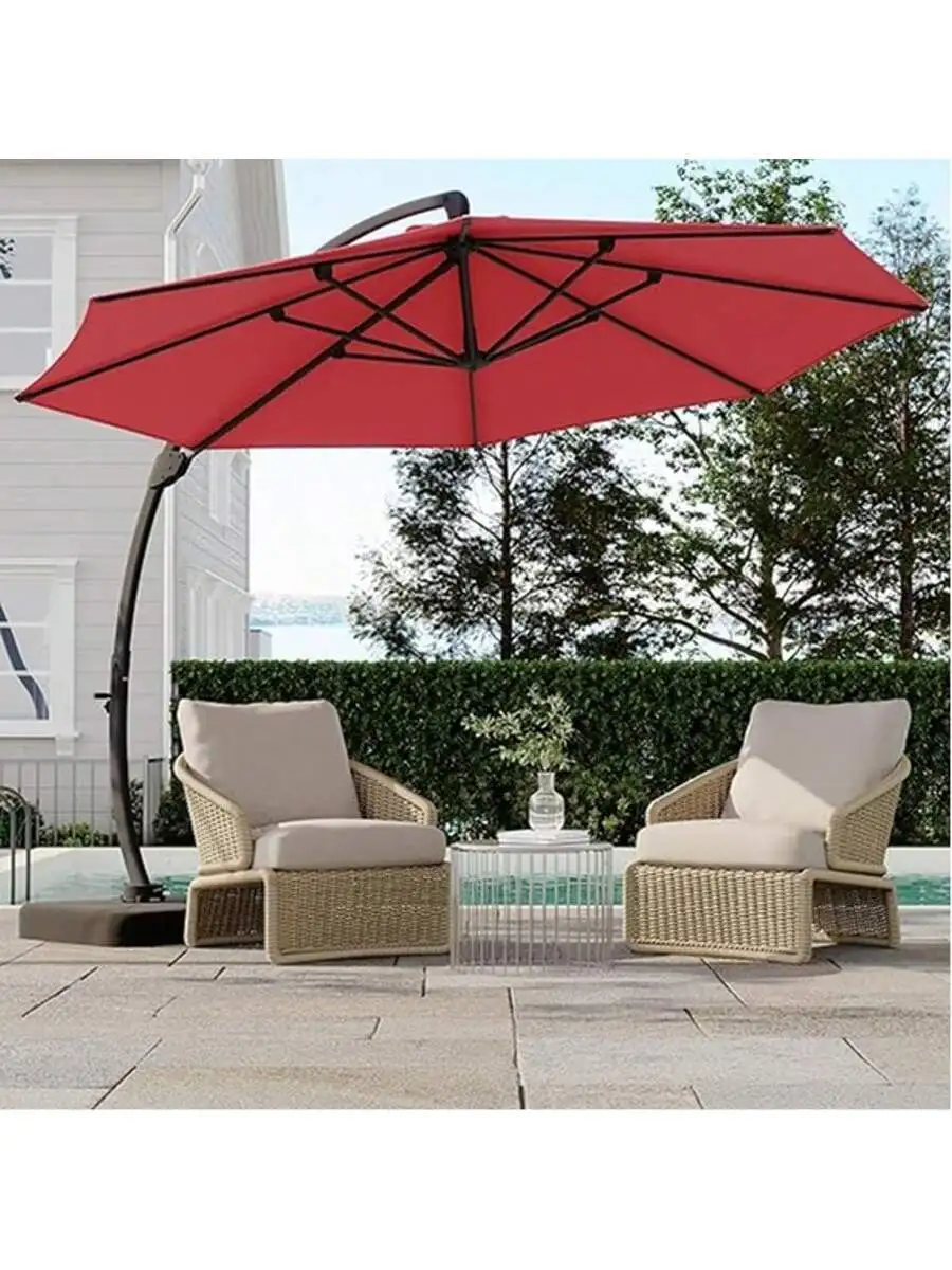 11FT Cantilever Patio Umbrella With Base Heavy Duty Aluminum Offset Outdoor Umbrella 360° Rotation
11FT Cantilever Patio Umbrella With Base Heavy Duty Aluminum Offset Outdoor Umbrella 360° Rotation