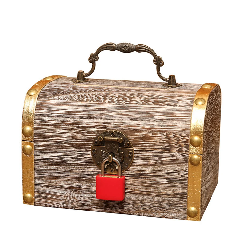 Retro Treasure Box Creative Wooden Piggy Bank Safe Handmade Wood Carving Money Box Savings with Lock for Children Teens- Extra L
Retro Treasure Box Creative Wooden Piggy Bank Safe Handmade Wood Carving Money Box Savings with Lock for Children Teens- Extra L