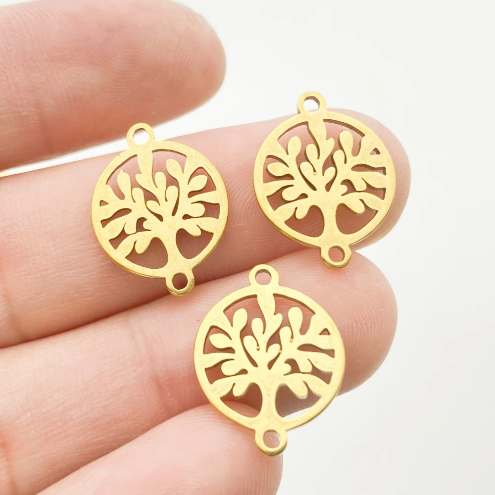 10Pcs Gold Colors Waterproof Stainless Steel Tree Shape Connector For Jewelry Diy Make Earring Pendant Craft Antiallergic
10Pcs Gold Colors Waterproof Stainless Steel Tree Shape Connector For Jewelry Diy Make Earring Pendant Craft Antiallergic