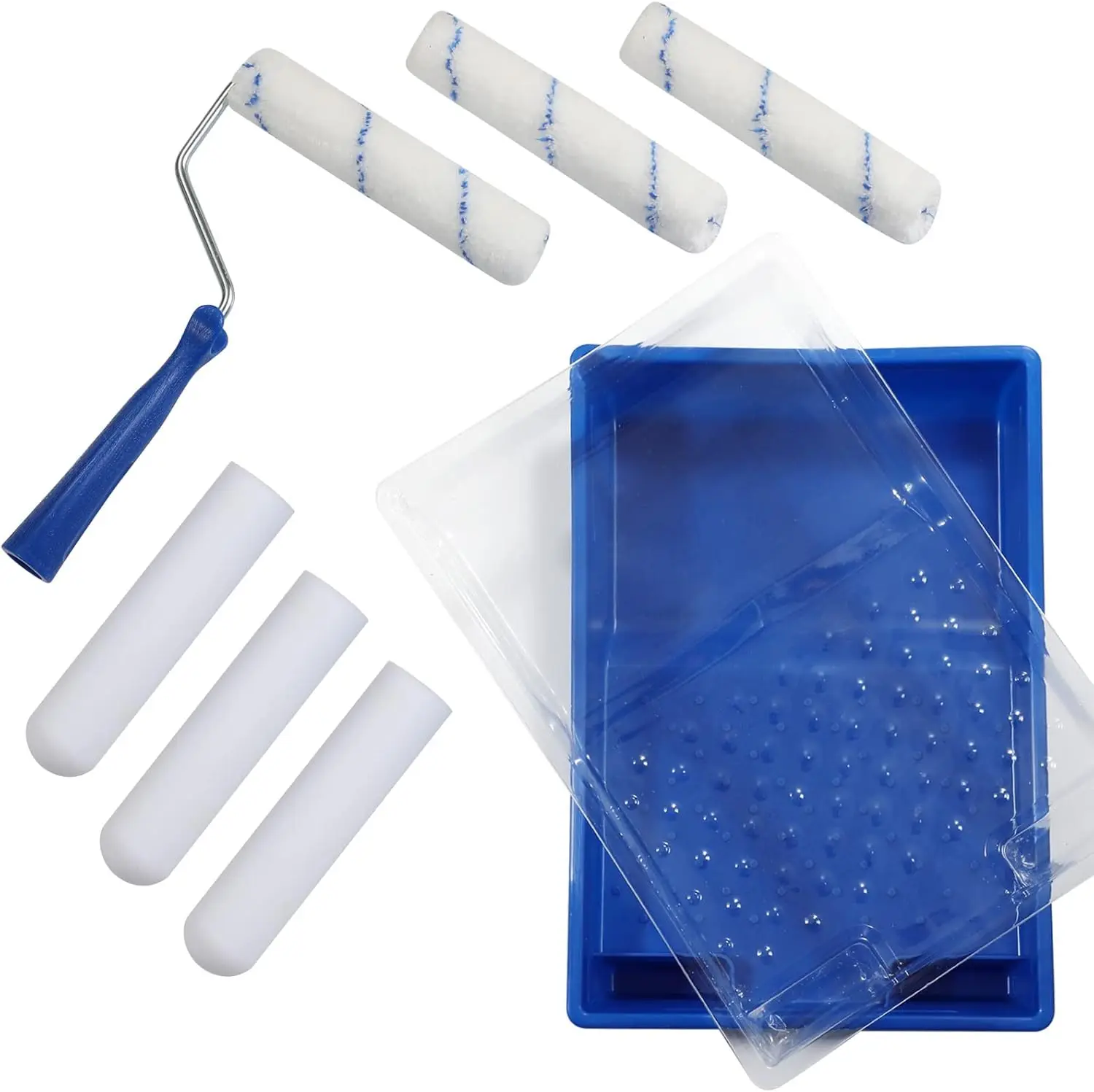 6-Inch Foam Paint Roller Set with Tray and 9 Refills for Smooth Finishes on Walls and Cabinets
6-Inch Foam Paint Roller Set with Tray and 9 Refills for Smooth Finishes on Walls and Cabinets