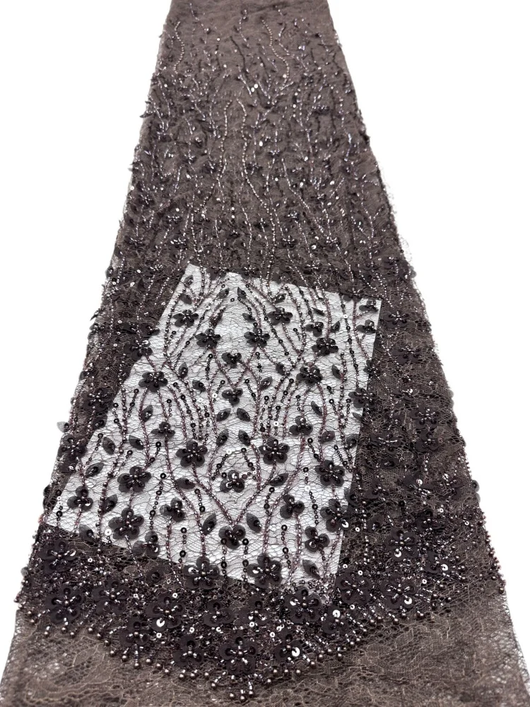 African French Tulle Sequins Beaded Lace 5 Yards Nigerian Embroidered Fabric for Ladies Party Wedding Dresses Sewing
African French Tulle Sequins Beaded Lace 5 Yards Nigerian Embroidered Fabric for Ladies Party Wedding Dresses Sewing