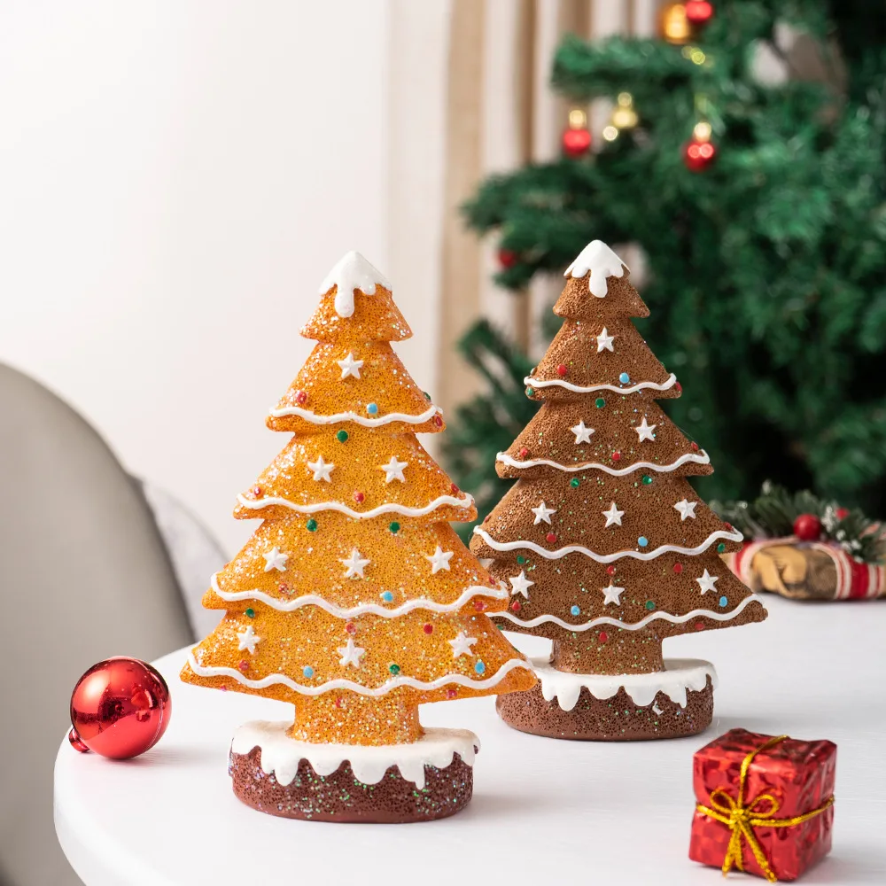 Christmas Gingerbread Tree Cookie Ornament -Festive Resin Tabletop Decor for Holiday Scene,Xmas Party & Sweet-Themed Decorations
Christmas Gingerbread Tree Cookie Ornament -Festive Resin Tabletop Decor for Holiday Scene,Xmas Party & Sweet-Themed Decorations