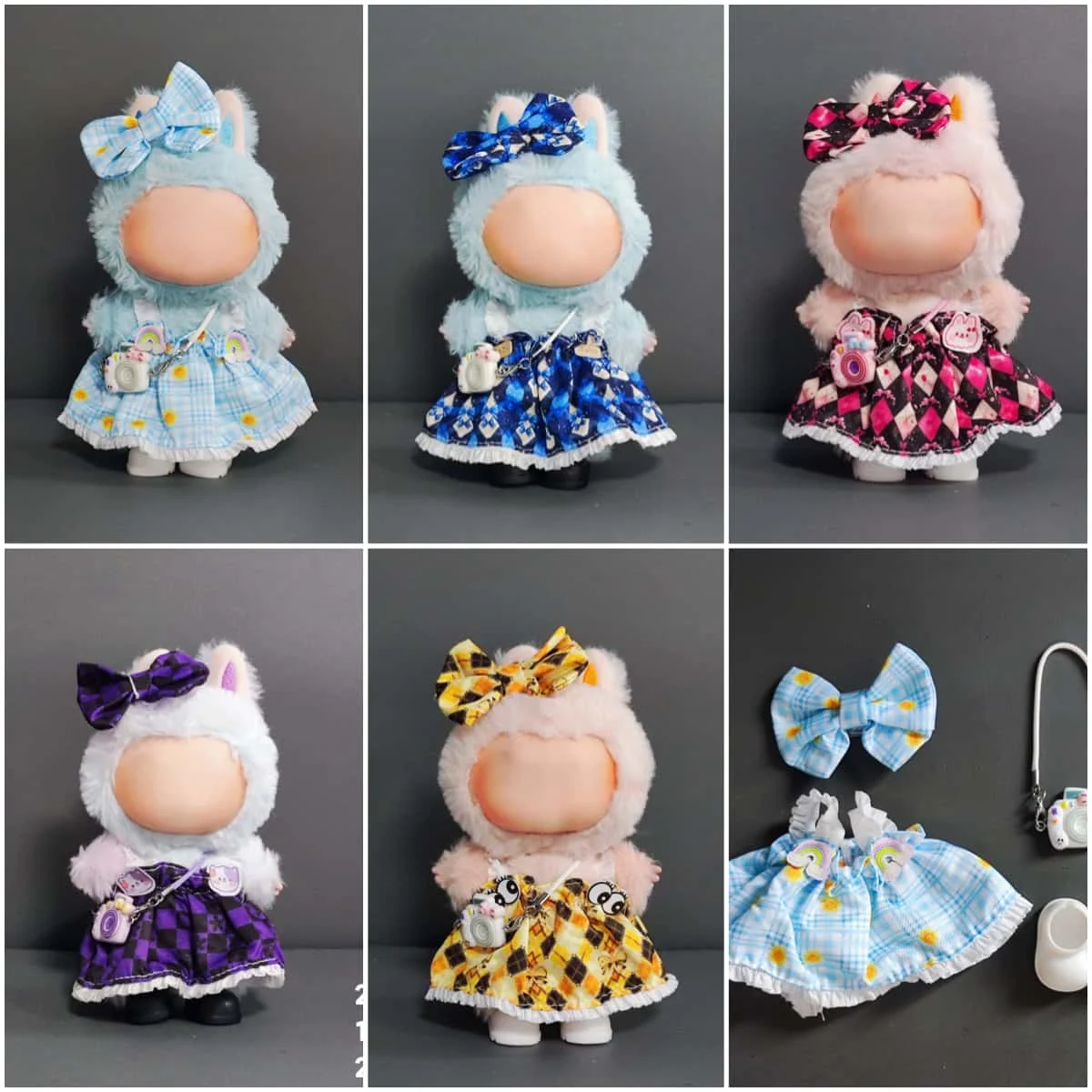 Одежда для куклы Kawaii Labubu 17 см — комплект милого клетчатого платья с бантом | Модный наряд своими руками для пеленания одежды | Идеальный подарок для ребенка
Одежда для куклы Kawaii Labubu 17 см — комплект милого клетчатого платья с бантом | Модный наряд своими руками для пеленания одежды | Идеальный подарок для ребенка
