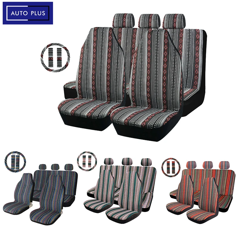 AUTO PLUS Car Seat Covers Set Baja Saddle Blanket Weave Universal Fit Most Car Seat Protection Steering Wheel Cover Protector
AUTO PLUS Car Seat Covers Set Baja Saddle Blanket Weave Universal Fit Most Car Seat Protection Steering Wheel Cover Protector