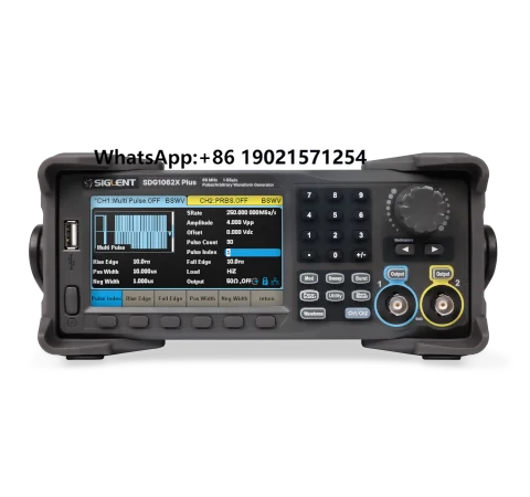Portable High-Precision 60 MHz Frequency Meter SDG1062X-Plus Signal Generator with 1GSa/s Electrical Output 16bit Sine Waveform
Portable High-Precision 60 MHz Frequency Meter SDG1062X-Plus Signal Generator with 1GSa/s Electrical Output 16bit Sine Waveform