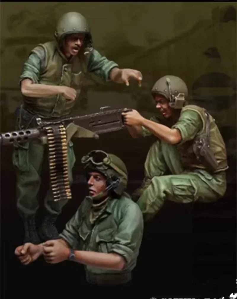 1/35 Scale Resin Figure Assembly Model Kit Vietnam War US Army Tank Crew Group 3 Soldiers Unassembled and Unpainted DIY Toys
1/35 Scale Resin Figure Assembly Model Kit Vietnam War US Army Tank Crew Group 3 Soldiers Unassembled and Unpainted DIY Toys