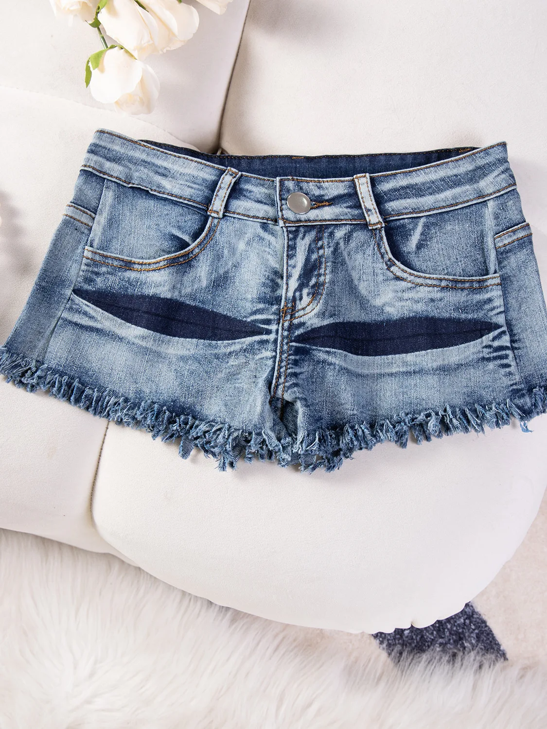 Low Waist Distred Denim orts Women's Summer Slim Fit Elastic Sexy Butt orts Commute Sle No Brand Water Waed
Low Waist Distred Denim orts Women's Summer Slim Fit Elastic Sexy Butt orts Commute Sle No Brand Water Waed