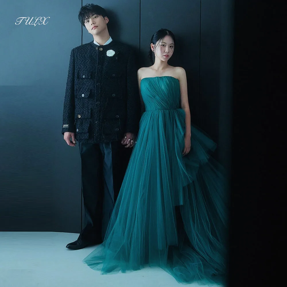 TULX Princess Green Tulle Evening Dress Korea Wedding Photo Shoot Strapless A line Long Tiered Party Dress Corset Customized
TULX Princess Green Tulle Evening Dress Korea Wedding Photo Shoot Strapless A line Long Tiered Party Dress Corset Customized