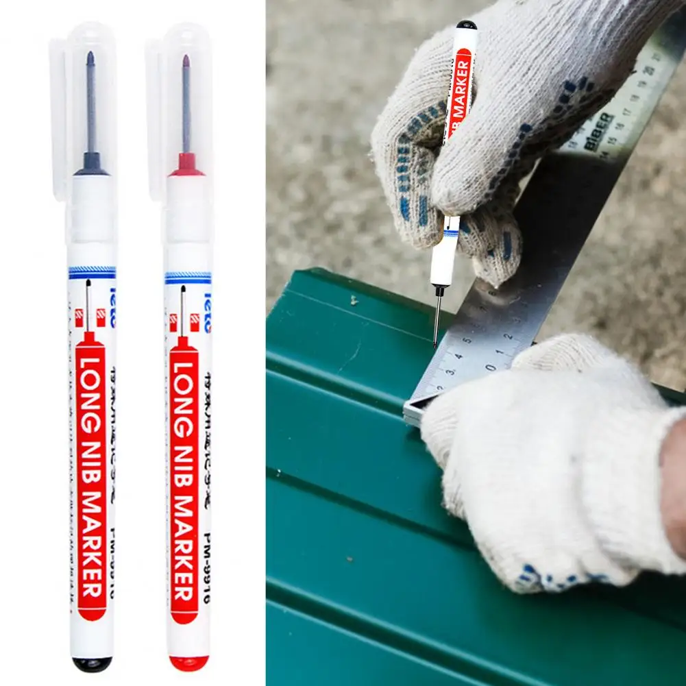 2Pcs Carpenter Pen Long Head Waterproof Multi-purpose Decoration Deep Hole Ceramic Tile Marker Pen Woodworking Tool
2Pcs Carpenter Pen Long Head Waterproof Multi-purpose Decoration Deep Hole Ceramic Tile Marker Pen Woodworking Tool