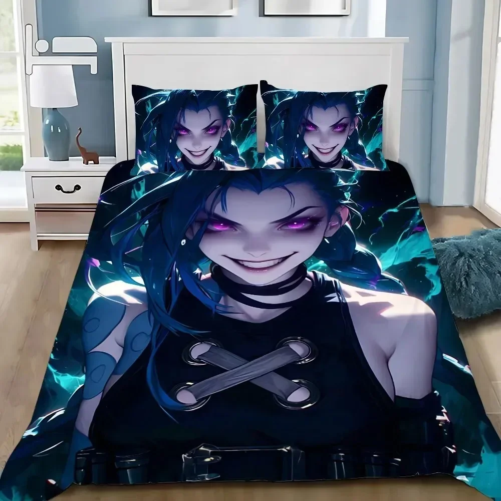 Jinx Bedding Set Game Character Duvet Cover with Pillowcase 155x220cm Home Bedroom Decoration Gift for Boys Girl
Jinx Bedding Set Game Character Duvet Cover with Pillowcase 155x220cm Home Bedroom Decoration Gift for Boys Girl