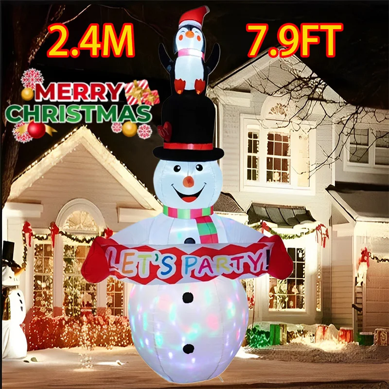 2.4M Christmas Inflatable Snowman with Flag Decor with LED Lighted Xmas Decoration Christmas Decoration Outdoor Party Decor
2.4M Christmas Inflatable Snowman with Flag Decor with LED Lighted Xmas Decoration Christmas Decoration Outdoor Party Decor