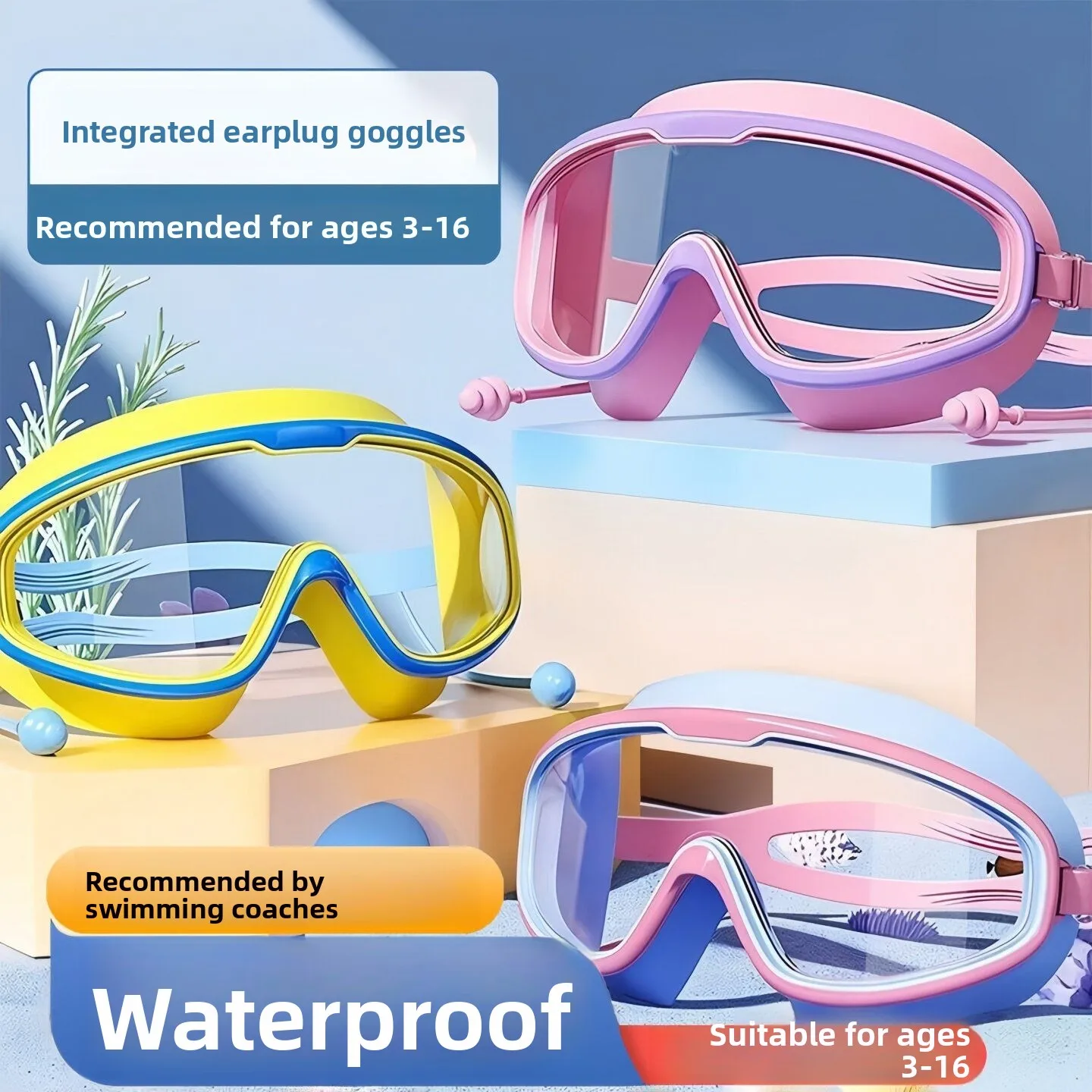 Children's Swimming Goggles Large Frame Waterproof Anti-Fog Diving Swimming Goggles Unisex Professional Eyewear Silicone Strap
Children's Swimming Goggles Large Frame Waterproof Anti-Fog Diving Swimming Goggles Unisex Professional Eyewear Silicone Strap