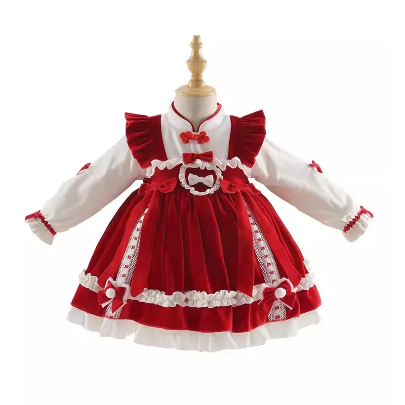 Autumn Winter Kids Dress for Girls Baby Lolita Girl Kawaii Wedding Party Dress Girl Ball Gown Chinese Style Princess Dress
Autumn Winter Kids Dress for Girls Baby Lolita Girl Kawaii Wedding Party Dress Girl Ball Gown Chinese Style Princess Dress