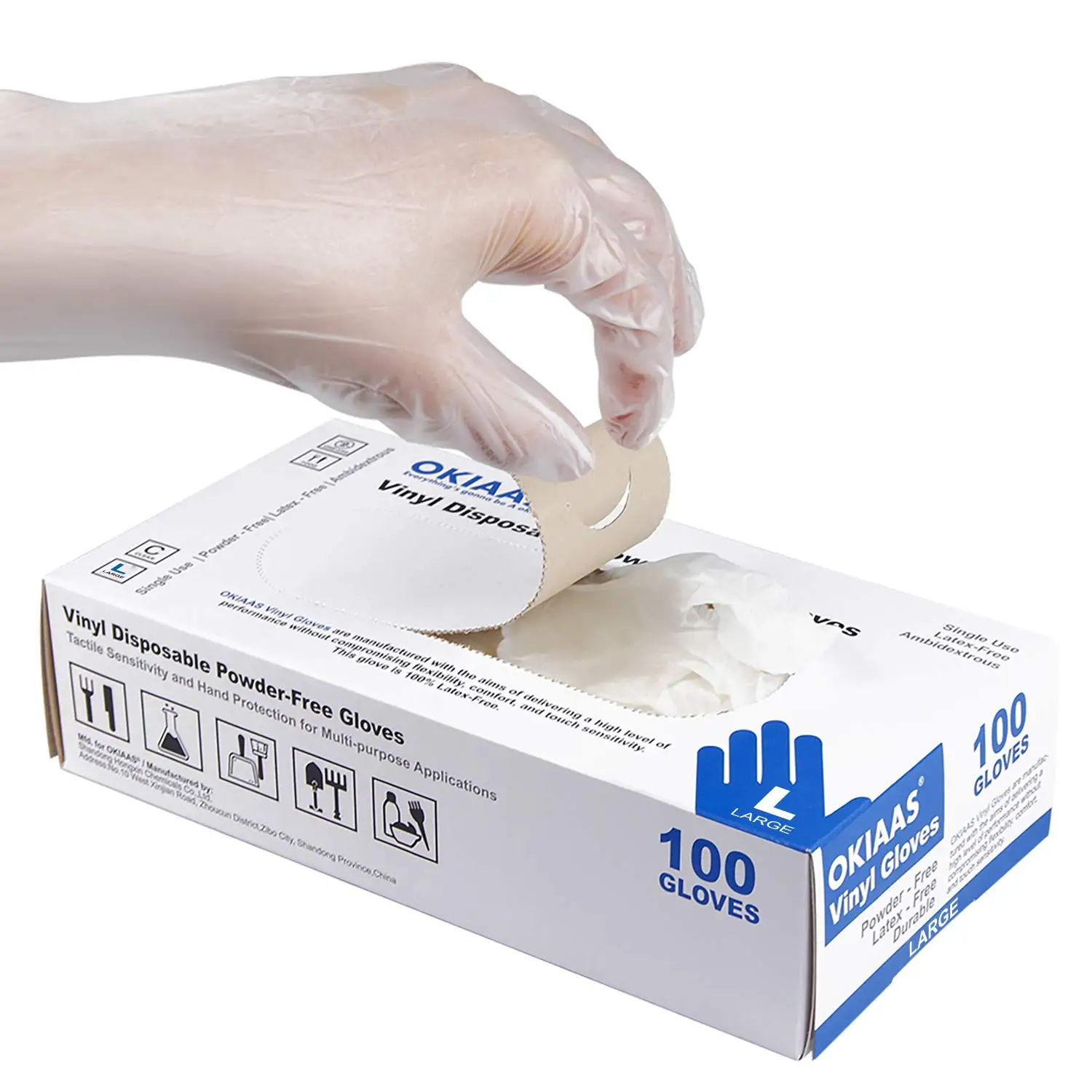 Clear Vinyl Gloves, Medium, Food Safe, Latex-Free, Powder-Free, 100 Count for Cooking, Cleaning
Clear Vinyl Gloves, Medium, Food Safe, Latex-Free, Powder-Free, 100 Count for Cooking, Cleaning