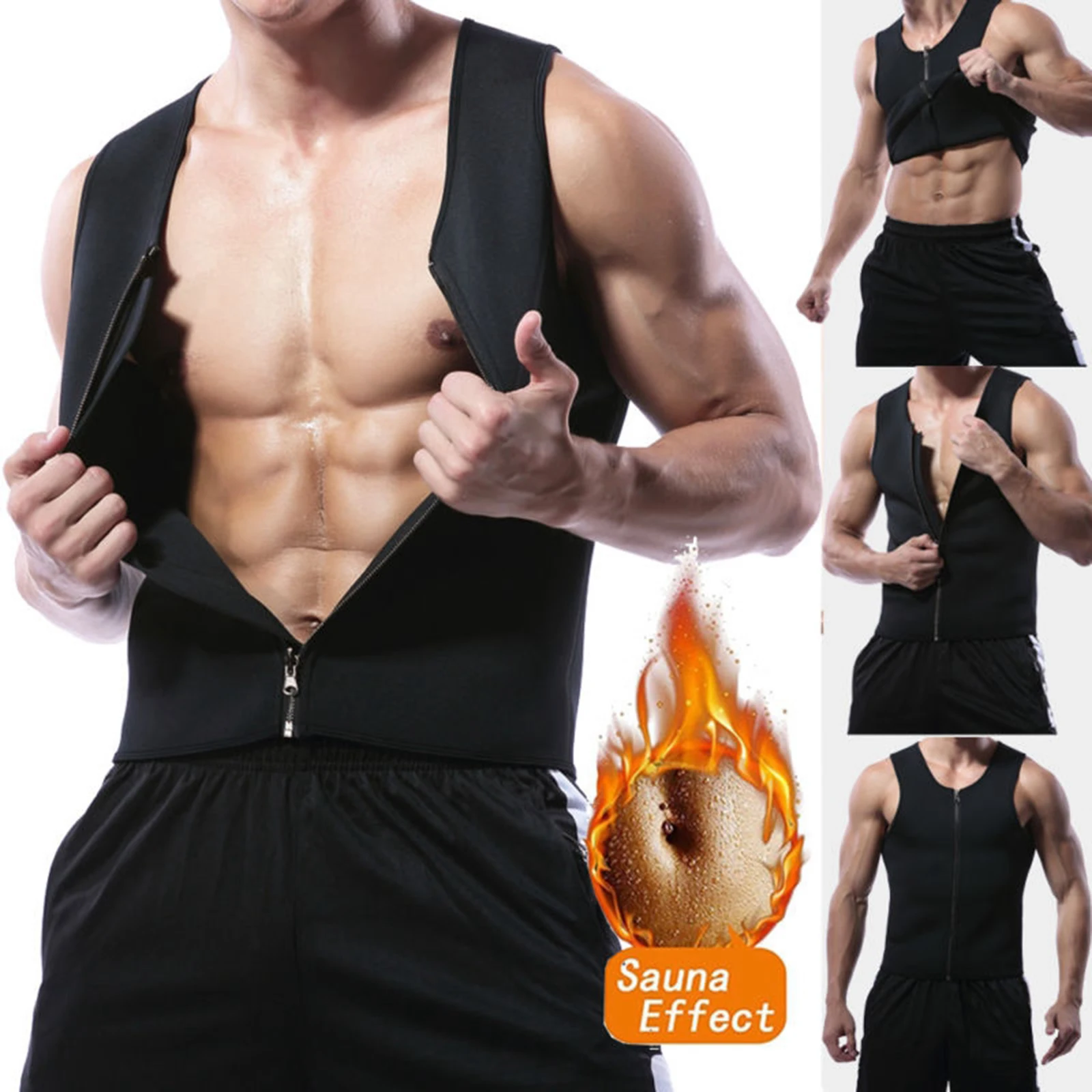 Men Sauna Sweat Neoprene Zipper Tank Top Premium Workout Shirt
Men Sauna Sweat Neoprene Zipper Tank Top Premium Workout Shirt