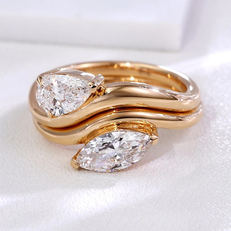 Provence Luxury Double curved ring Set Solid Gold IGI Lab Diamonds Bridal Set Wedding band with Stack Band Women Christmas Gifts
Provence Luxury Double curved ring Set Solid Gold IGI Lab Diamonds Bridal Set Wedding band with Stack Band Women Christmas Gifts