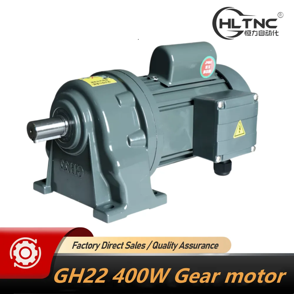 HLTNC GH22 AC 220V 400W Horizontal Small Frequency Conversion Speed Regulation 1 Phase Gear Reduction Motor With 22mm Shaft
HLTNC GH22 AC 220V 400W Horizontal Small Frequency Conversion Speed Regulation 1 Phase Gear Reduction Motor With 22mm Shaft
