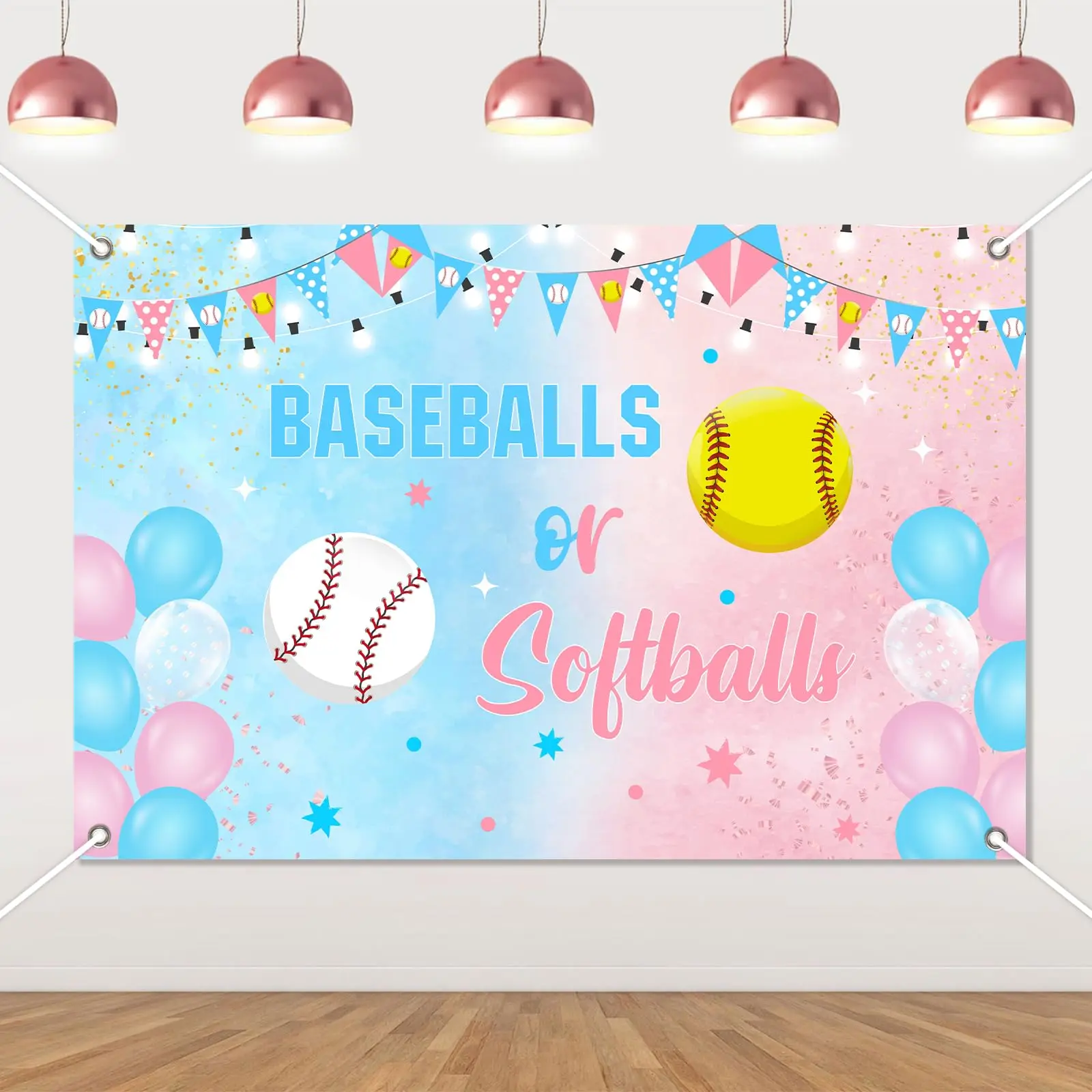 Sursurprise Baseballs Or Softballs Gender Reveal Decorations 4. 92 3 28ft Backdrop Banner Sports Theme
Sursurprise Baseballs Or Softballs Gender Reveal Decorations 4. 92 3 28ft Backdrop Banner Sports Theme
