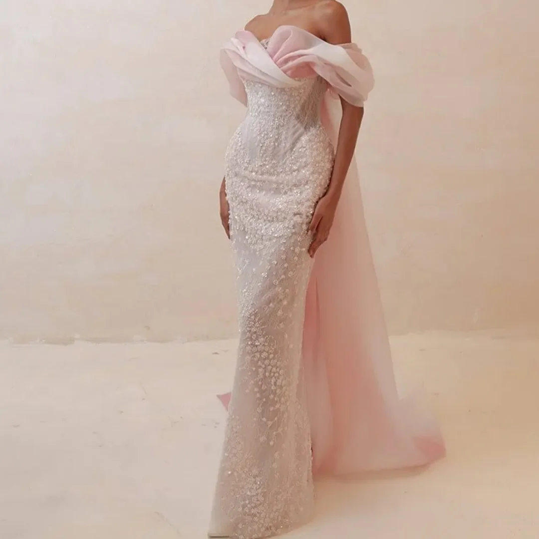 Mermaid Gown Gold Beaded Formal Prom Off The Shoulder Gala Dress With Shawl Hot Sale Champagne Sequin V-Neck Evening Dress
Mermaid Gown Gold Beaded Formal Prom Off The Shoulder Gala Dress With Shawl Hot Sale Champagne Sequin V-Neck Evening Dress