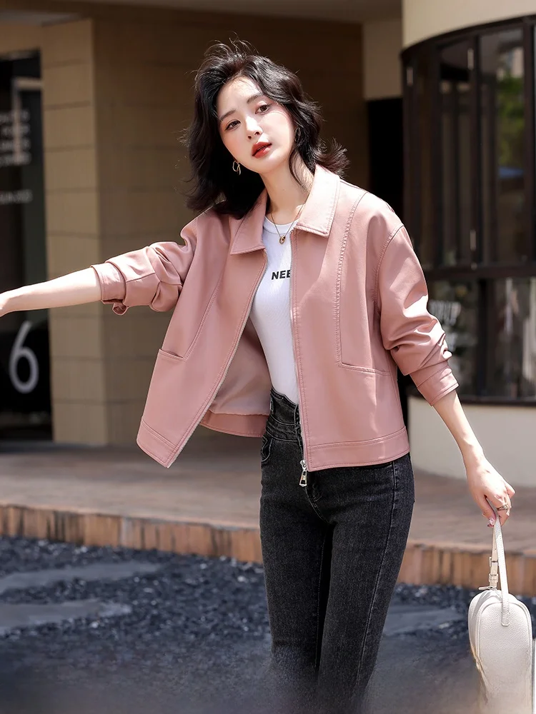 Ele Loose Women's eepskin Leather Jaet Faionable Autumn New Sle High-Quali Genuine Leather Coat Commute Sle
Ele Loose Women's eepskin Leather Jaet Faionable Autumn New Sle High-Quali Genuine Leather Coat Commute Sle