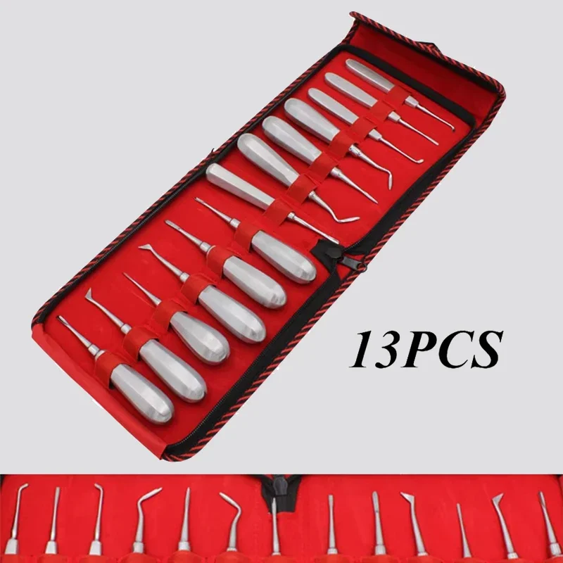13pcs Dental Elevator Set Made Teeth dentist Tooth Extracting Forceps Stainless Steel Curved Root Lift Elevator
13pcs Dental Elevator Set Made Teeth dentist Tooth Extracting Forceps Stainless Steel Curved Root Lift Elevator