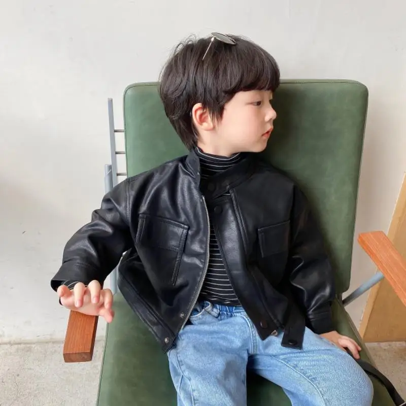 Toddler Kid Boys Girls spring autumn Clothes Warm PU Coats Jacket For Girl Fashion Streetwear Black Zipper fur clothing Outwear
Toddler Kid Boys Girls spring autumn Clothes Warm PU Coats Jacket For Girl Fashion Streetwear Black Zipper fur clothing Outwear