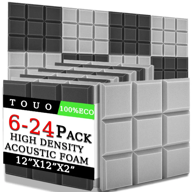 TOUO 6/12/24 Pcs Acoustic Foam Beveled Edge 9 Block Tiles Sponge Sound Insulation Material Home Studio Acoustic Treatment
TOUO 6/12/24 Pcs Acoustic Foam Beveled Edge 9 Block Tiles Sponge Sound Insulation Material Home Studio Acoustic Treatment