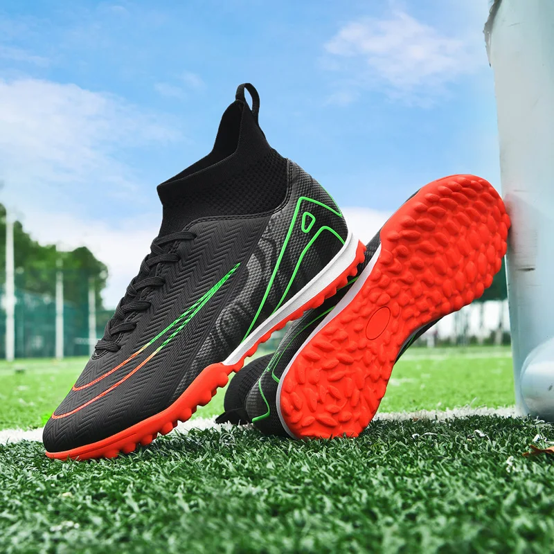 Men Professional Training High Top Football Boots Soccer Shoes Match Soccer Cleats Outdoor Grass Non-slip Breathable Long nail
Men Professional Training High Top Football Boots Soccer Shoes Match Soccer Cleats Outdoor Grass Non-slip Breathable Long nail