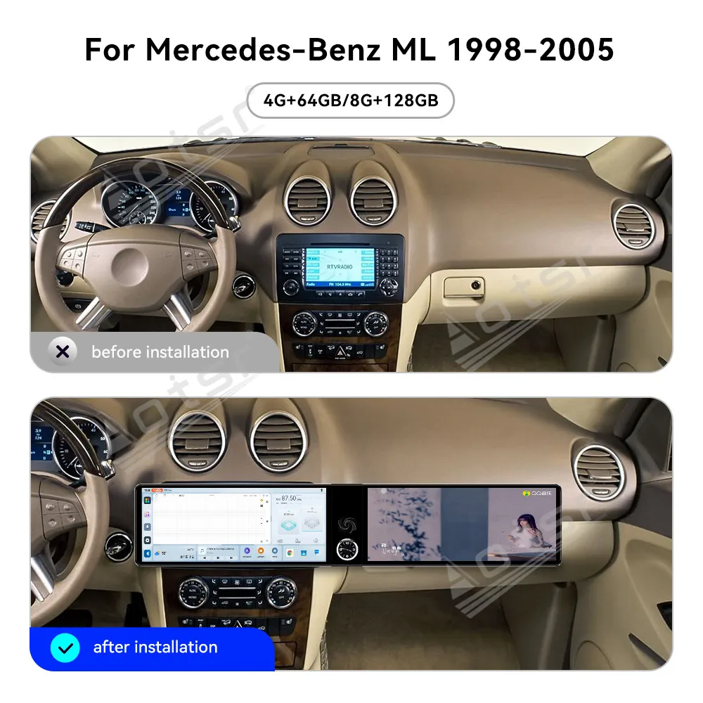 12.3-дюймовый Android-радиоприемник с двумя экранами для Mercedes Benz ML 1998-2005, мультимедийный видеоплеер, GPS-навигация, CarPlay, DSP
12.3-дюймовый Android-радиоприемник с двумя экранами для Mercedes Benz ML 1998-2005, мультимедийный видеоплеер, GPS-навигация, CarPlay, DSP