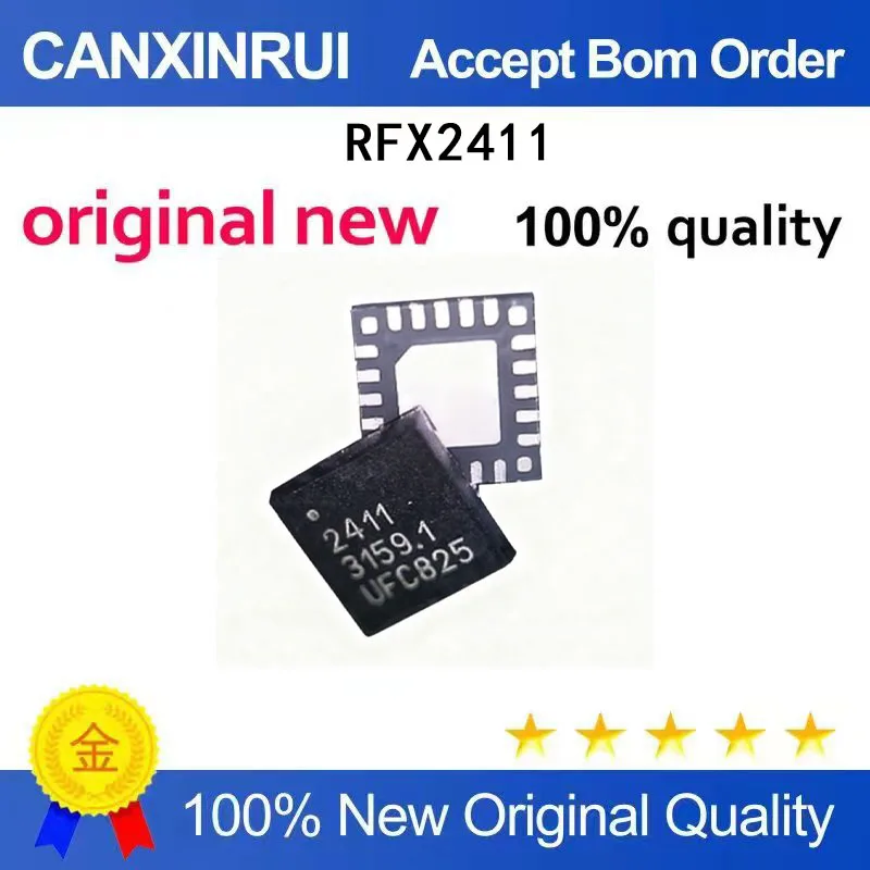 (5-100 Pieces) New stock RFX2411 QFN silk screen 2411 wireless transceiver chip
(5-100 Pieces) New stock RFX2411 QFN silk screen 2411 wireless transceiver chip