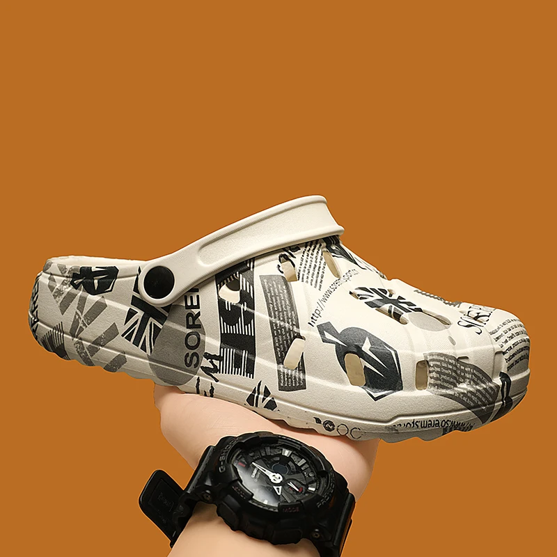 Mens Sandals Casual Clogs for Men Summer Shoes Fashion Printed EVA Sandals Closed-toe Slippers for Men Outdoor Beach Shoes
Mens Sandals Casual Clogs for Men Summer Shoes Fashion Printed EVA Sandals Closed-toe Slippers for Men Outdoor Beach Shoes