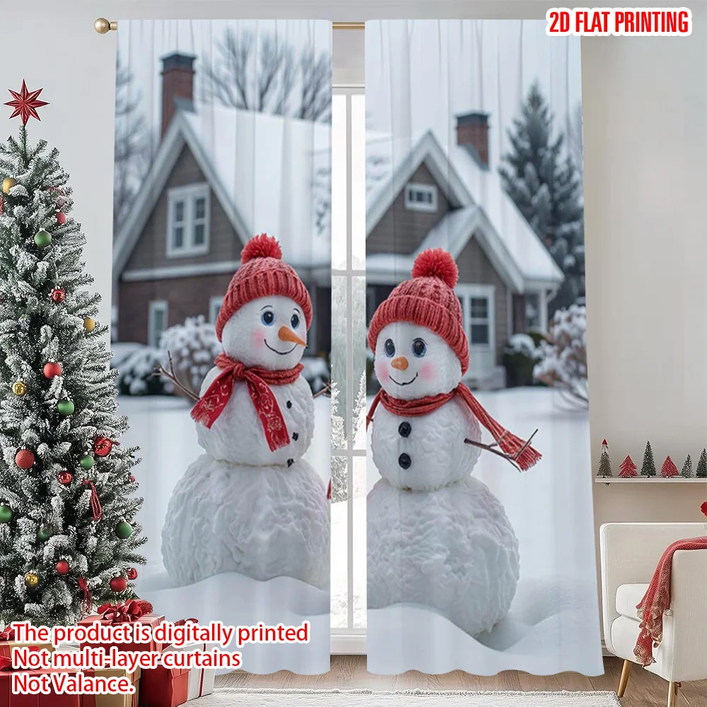 2pcs 2D flat printing Merry Christmas Popular Window Curtains Hut and snow scene watercolor Christmas scene6 Versatile Polyester
2pcs 2D flat printing Merry Christmas Popular Window Curtains Hut and snow scene watercolor Christmas scene6 Versatile Polyester