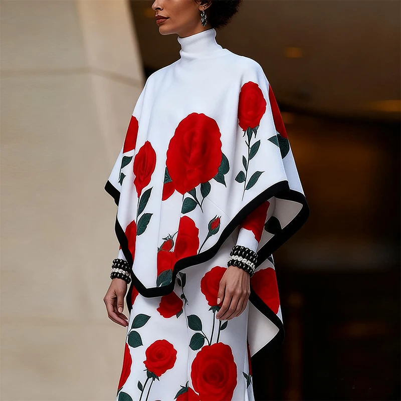 Женская цельная накидка Modigirl на осень-зиму, новинка 2025 года, с длинными рукавами, свободный цветочный принт, высокая горловина, повседневные городские теплые топы для женщин
Женская цельная накидка Modigirl на осень-зиму, новинка 2025 года, с длинными рукавами, свободный цветочный принт, высокая горловина, повседневные городские теплые топы для женщин