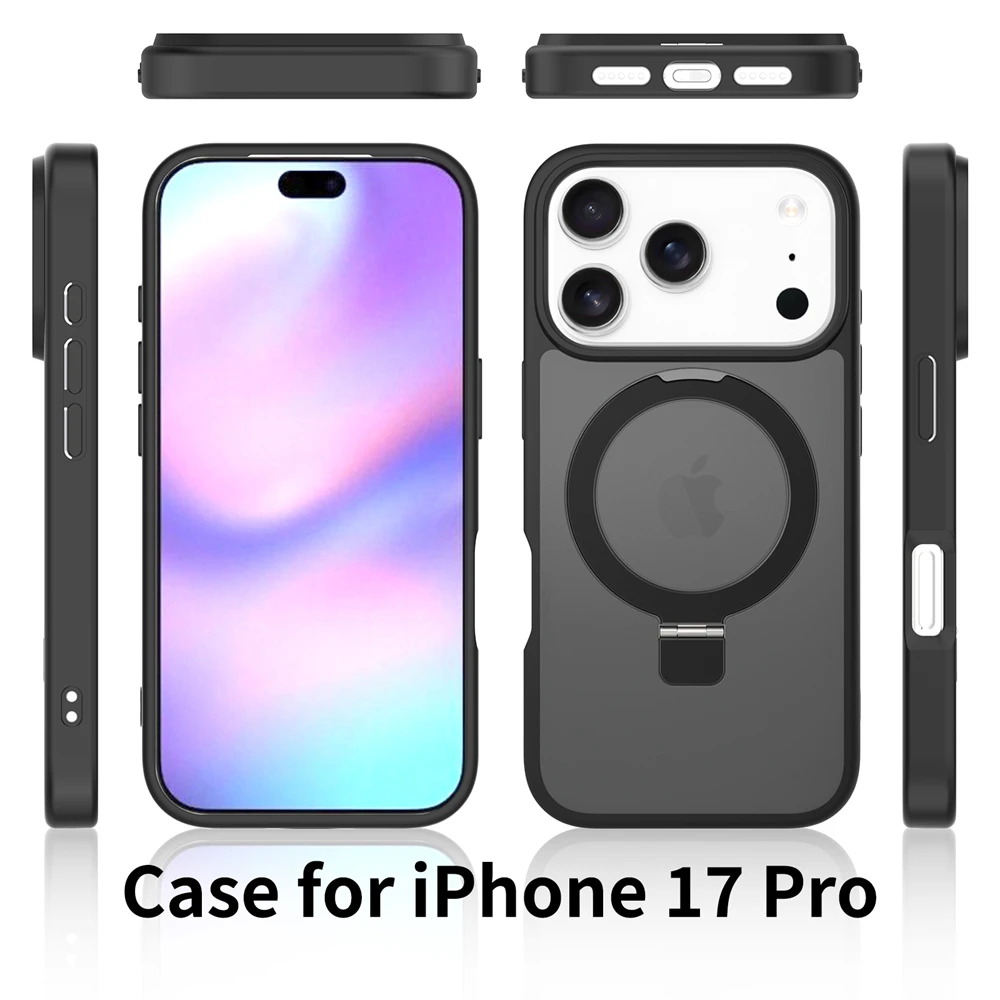 Metal Stand Magnetic For Magsafe Case For iPhone 17 Air 16E 15 14 13 12 11 Pro Max Plus Matte Shockproof Wireless Charge Cover
Metal Stand Magnetic For Magsafe Case For iPhone 17 Air 16E 15 14 13 12 11 Pro Max Plus Matte Shockproof Wireless Charge Cover