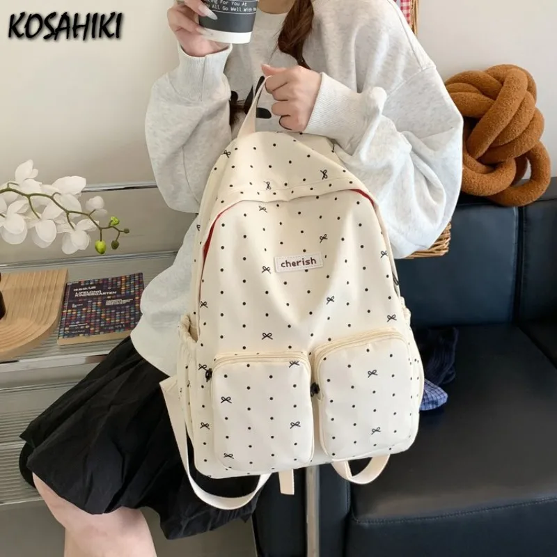 Japanese Kawaii Bow Sweet Dot Preppy Backpack Fashion Y2k Pockets Backpacks All Match Students Simple Schoolbags High-capacity
Japanese Kawaii Bow Sweet Dot Preppy Backpack Fashion Y2k Pockets Backpacks All Match Students Simple Schoolbags High-capacity