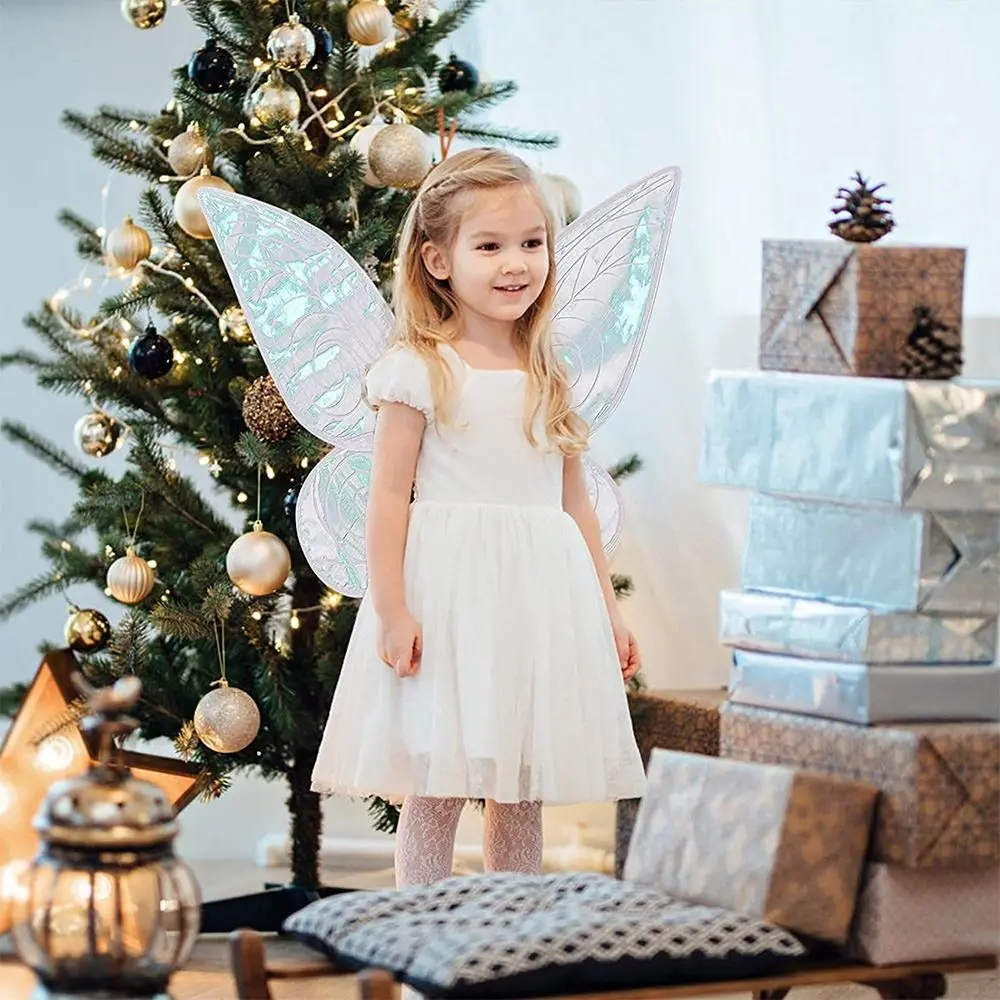 Women Girls Halloween Costume Fairy Wings Sparkle Princess Angel Wings Butterfly Wings with Flower Crown & Elf Ears Party Favor
Women Girls Halloween Costume Fairy Wings Sparkle Princess Angel Wings Butterfly Wings with Flower Crown & Elf Ears Party Favor