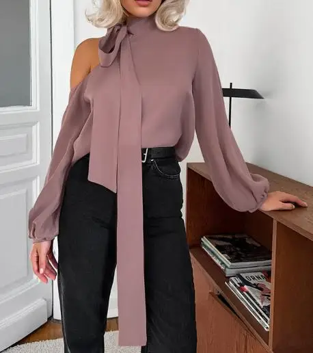 Woman Sexy Off Shoulder Long Sleeve Shirt 2025 Autumn Colorful Irregular Collar Fashion Design New Fashion Women's Blouses Top
Woman Sexy Off Shoulder Long Sleeve Shirt 2025 Autumn Colorful Irregular Collar Fashion Design New Fashion Women's Blouses Top