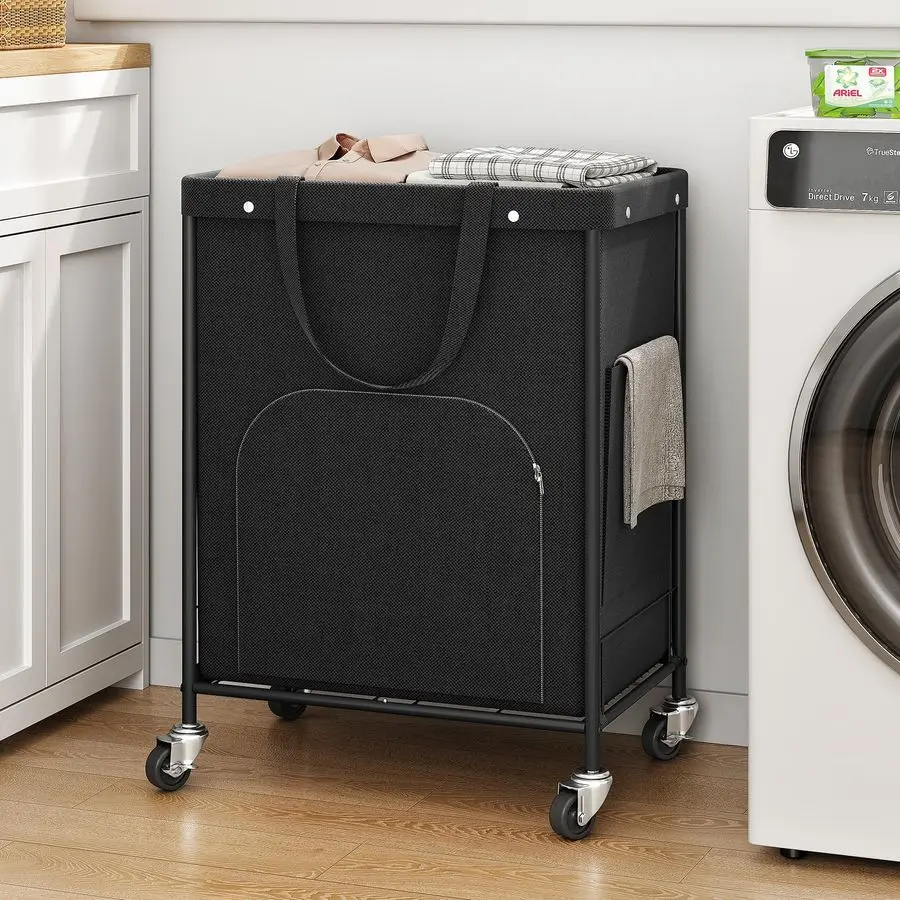 Большая корзина для белья на колесиках, передвижная корзина для стирки с легким доступом к одежде, минимизирующая необходимости наклоняться, тележка для белья с 4 бесшумными колесами
Большая корзина для белья на колесиках, передвижная корзина для стирки с легким доступом к одежде, минимизирующая необходимости наклоняться, тележка для белья с 4 бесшумными колесами