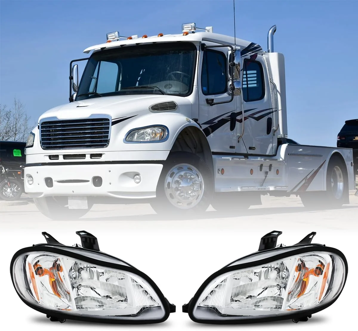 1pcs Headlight Assembly Compatible With Freightliner Business Class M2 04-12 / M2 106 112 03-19
1pcs Headlight Assembly Compatible With Freightliner Business Class M2 04-12 / M2 106 112 03-19