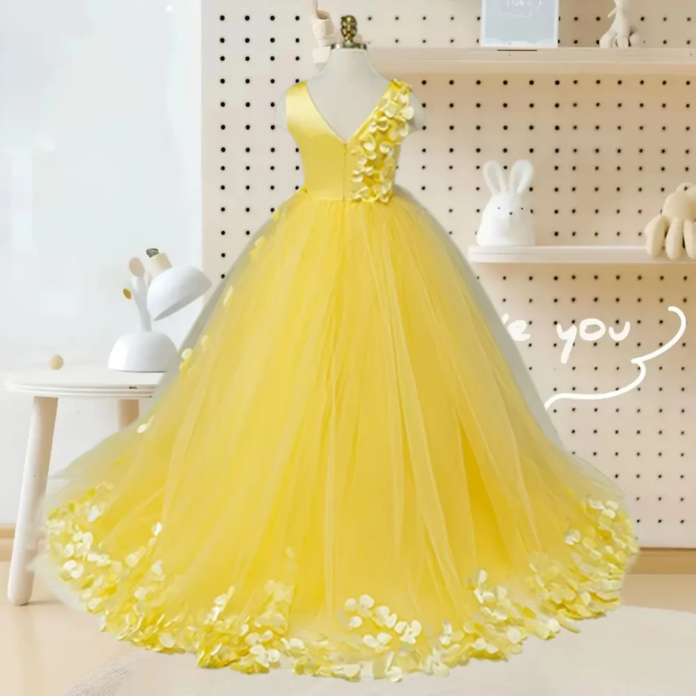 Customized Yellow 3D Butterfly Applique Tulle Puffy Flower Girl Dress For Wedding Birthday Party Bridesmaid Wedding Pageant Gown
Customized Yellow 3D Butterfly Applique Tulle Puffy Flower Girl Dress For Wedding Birthday Party Bridesmaid Wedding Pageant Gown