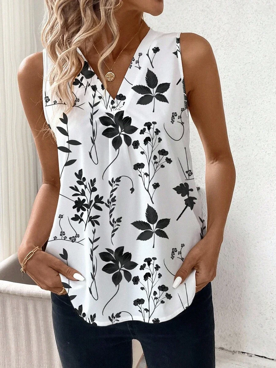 Womens Sleeveless V-Neck Floral Blouse Casual Elegant Retro Top Summer Daily Wear
Womens Sleeveless V-Neck Floral Blouse Casual Elegant Retro Top Summer Daily Wear