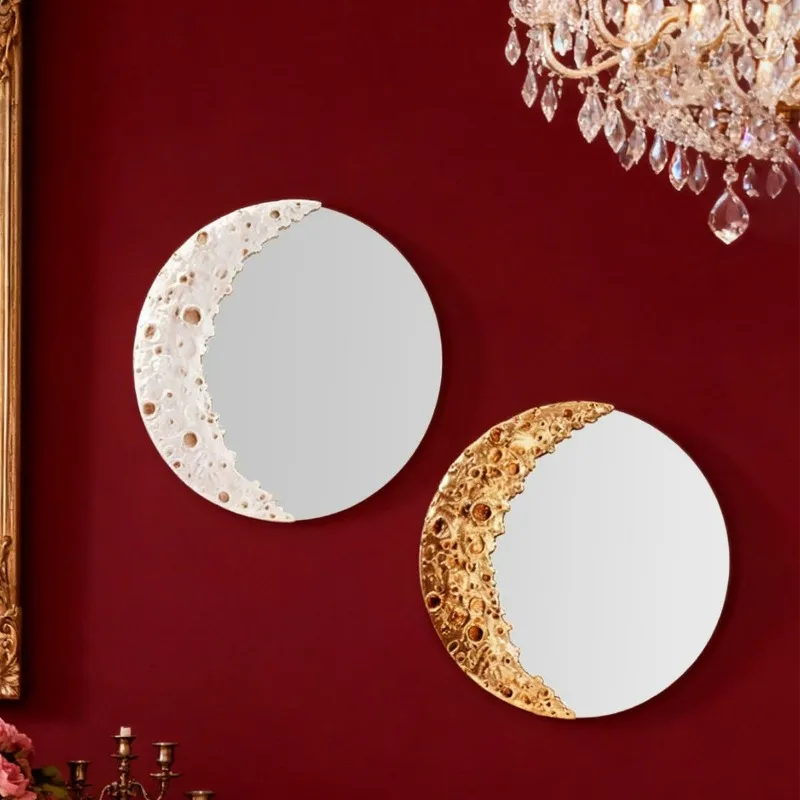 Creative Moon Mirrors Moon Texture Decoration Pendant Bedroom Living Room Wall Decoration Art Light Luxury Home Makeup Mirror
Creative Moon Mirrors Moon Texture Decoration Pendant Bedroom Living Room Wall Decoration Art Light Luxury Home Makeup Mirror