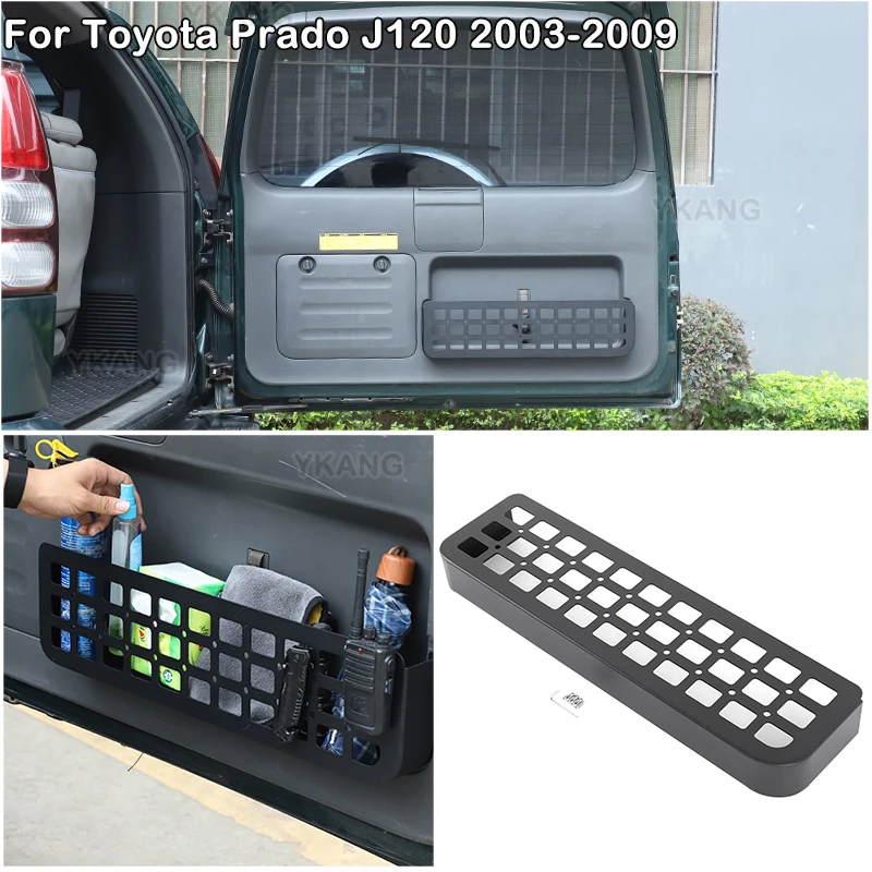 For Toyota Prado J120 2003-2009 car tailgate mesh storage baffle rear tailgate hanging storage basket aluminum alloy 1pcs
For Toyota Prado J120 2003-2009 car tailgate mesh storage baffle rear tailgate hanging storage basket aluminum alloy 1pcs
