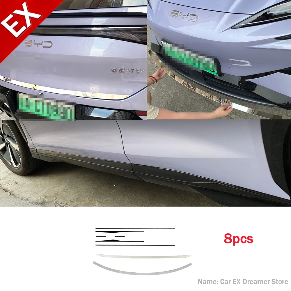 Для BYD Sea lion 07 EV 2024-2025 LHD RHD Стайлинг, боковая молдинговая крышка двери, крайная полоса, отделка кузова, угол переднего и заднего бампера
Для BYD Sea lion 07 EV 2024-2025 LHD RHD Стайлинг, боковая молдинговая крышка двери, крайная полоса, отделка кузова, угол переднего и заднего бампера